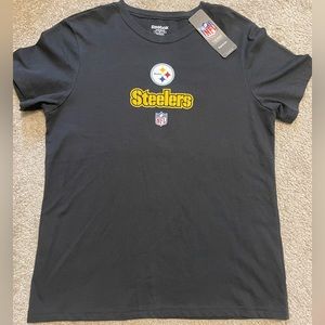 NWT Womens Reebok NFL STEELERS Football T-Shirt Size S